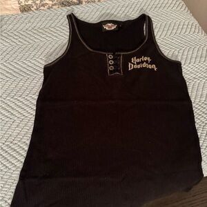 Harley-Davidson Black Tank Top with Logo Medium